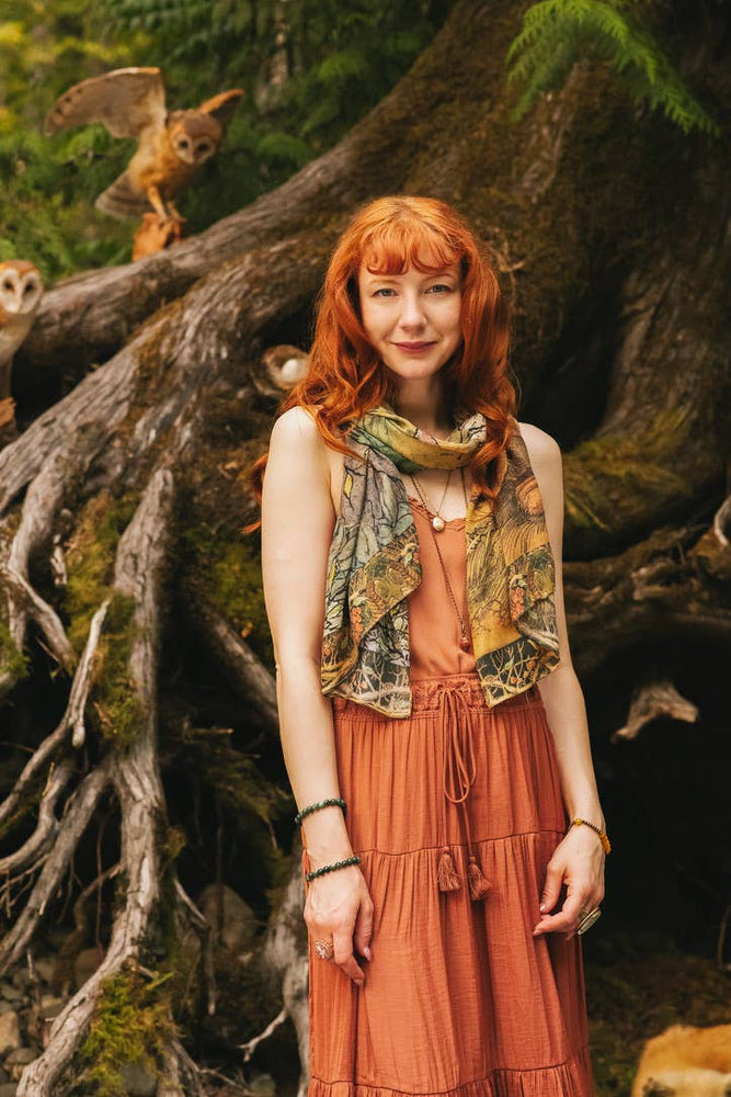 
                  
                    Load image into Gallery viewer, Woodland Wisdom Bohemian Scarf
                  
                