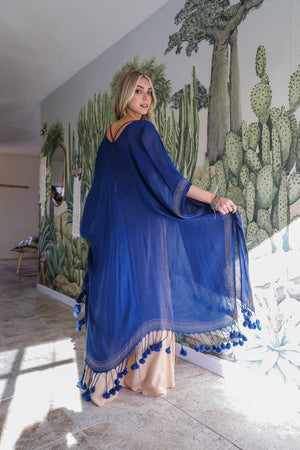 
                  
                    Load image into Gallery viewer, Twilight Tassel Kimono (Navy)
                  
                