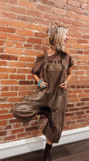
                  
                    Load image into Gallery viewer, Lizzy Leopard Overalls
                  
                