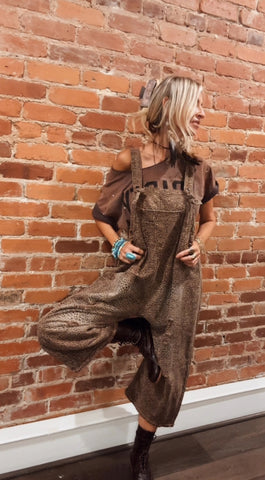 Lizzy Leopard Overalls