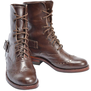 
                  
                    Load image into Gallery viewer, Victorian Ankle Leather Boots - Size 8
                  
                