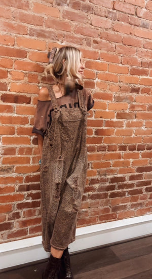 
                  
                    Load image into Gallery viewer, Lizzy Leopard Overalls
                  
                