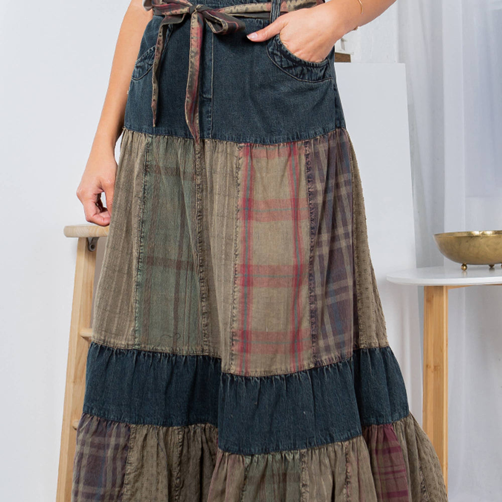 
                  
                    Load image into Gallery viewer, Cherokee Western Patchwork Skirt
                  
                