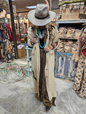 
                  
                    Load image into Gallery viewer, Indian Warrior Duster (Necklace/Collar is removable)
                  
                