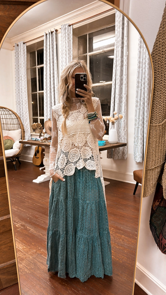 
                  
                    Load image into Gallery viewer, Artic Blue Maxi Skirt
                  
                