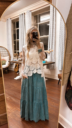 
                  
                    Load image into Gallery viewer, Artic Blue Maxi Skirt
                  
                