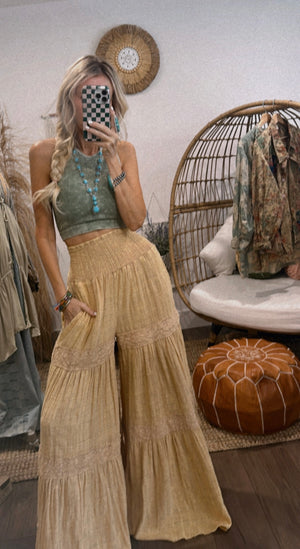
                  
                    Load image into Gallery viewer, Pandora Wide Leg Pants (Mint)
                  
                
