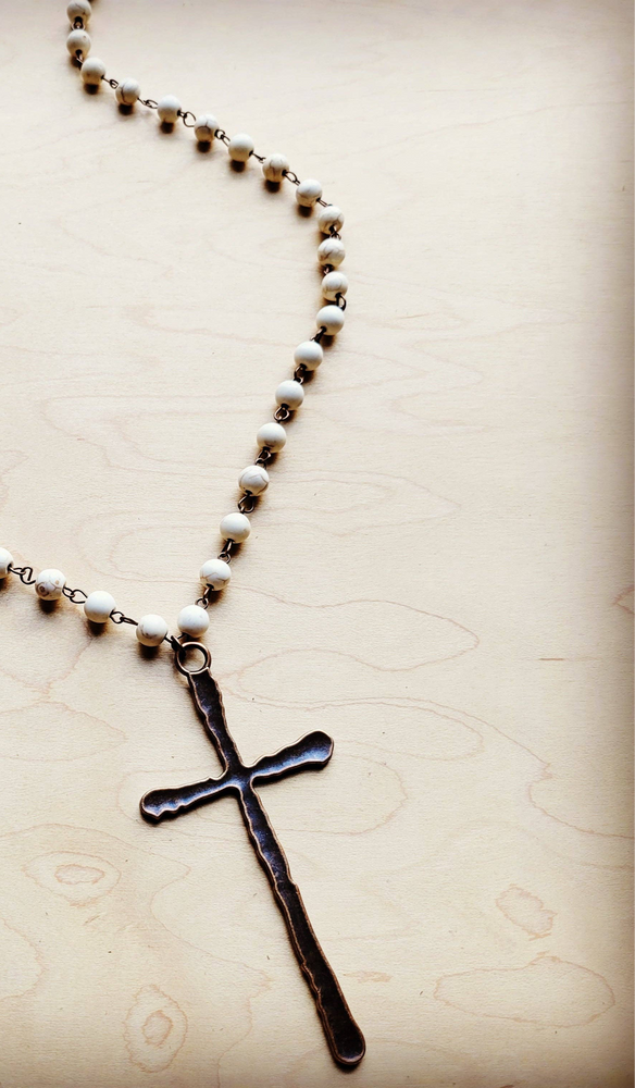 
                  
                    Load image into Gallery viewer, Antique Copper Cross Necklace
                  
                
