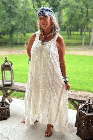 In Line Maxi Dress - Parchment