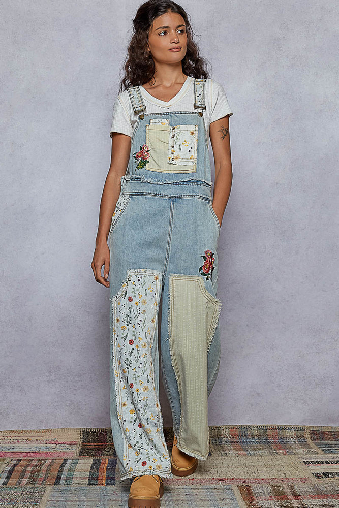 
                  
                    Load image into Gallery viewer, Sweet Pea Embroidered Overalls
                  
                