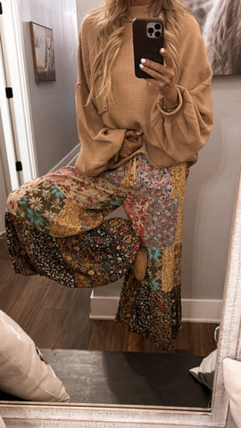 Latte Patchwork Pants