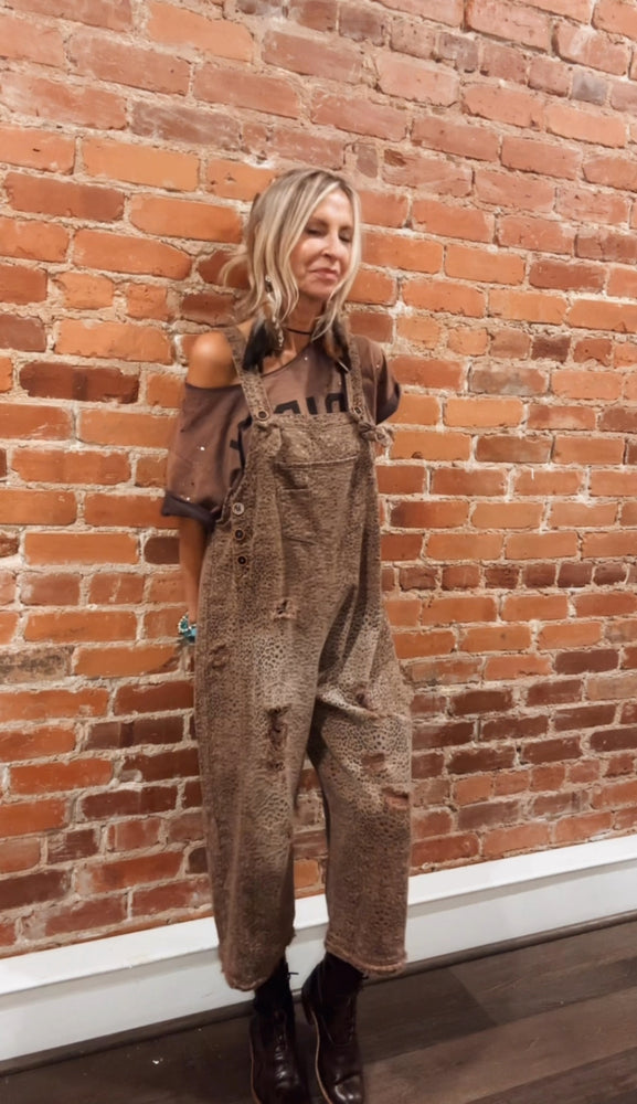 
                  
                    Load image into Gallery viewer, Lizzy Leopard Overalls
                  
                