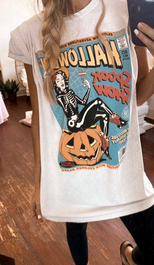 
                  
                    Load image into Gallery viewer, Spook Show Halloween Tee (Ivory)
                  
                