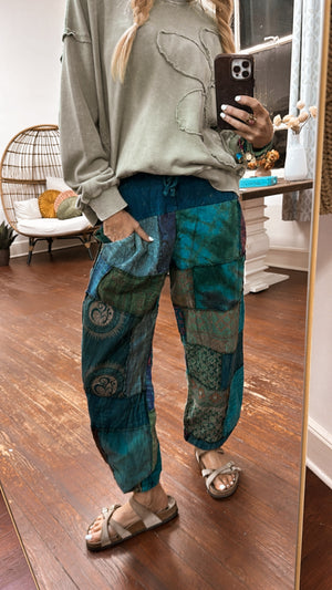 
                  
                    Load image into Gallery viewer, Keep It Casual Patchwork Pants
                  
                