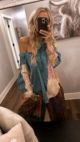 Autumn Leaves Patchwork Top
