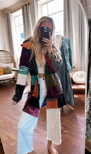 
                  
                    Load image into Gallery viewer, Daughter of The Moon Patchwork Jacket
                  
                