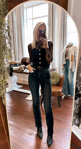 Riley Denim Vest (Black)