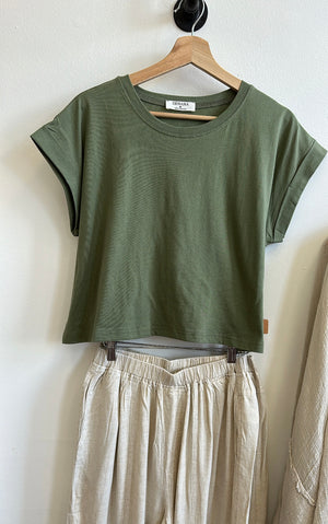 
                  
                    Load image into Gallery viewer, Chan Cotton Tee (olive)
                  
                