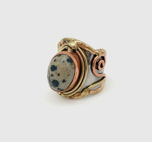 
                  
                    Load image into Gallery viewer, Dalmatian Jasper Ring
                  
                