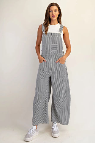 Lizzie Barrel Overalls (Navy)