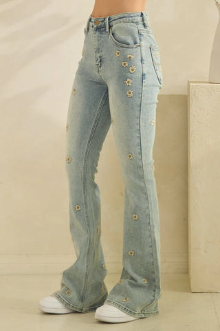 Daisy Embroidered Jeans