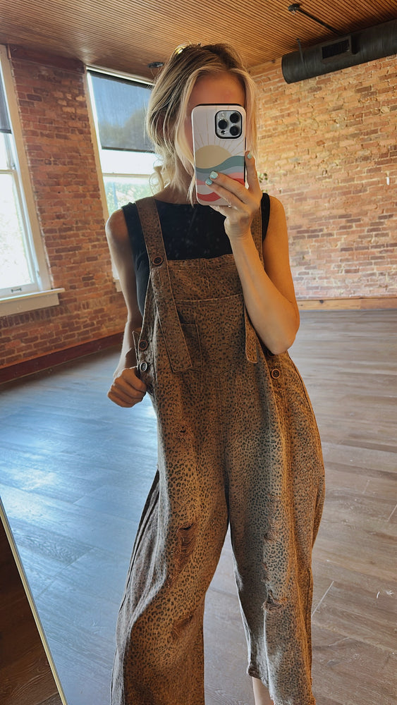 
                  
                    Load image into Gallery viewer, Leopard Good For The Soul Overalls
                  
                