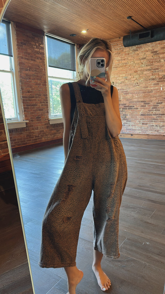 
                  
                    Load image into Gallery viewer, Leopard Good For The Soul Overalls
                  
                
