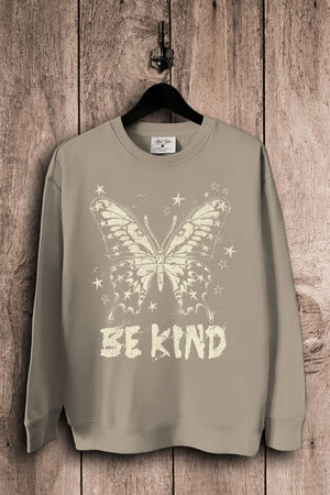 
                  
                    Load image into Gallery viewer, Be Kind Butterfly Pullover (Mocha)
                  
                