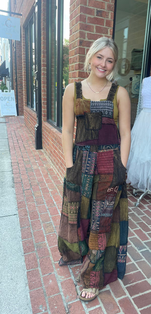
                  
                    Load image into Gallery viewer, Sunrise Patchwork Overalls
                  
                