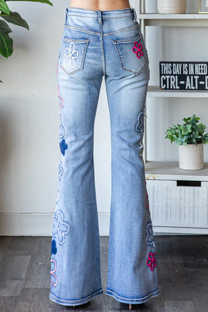 
                  
                    Load image into Gallery viewer, Driftwood Floral Embroidered Jeans
                  
                