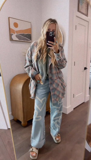 
                  
                    Load image into Gallery viewer, Heart is Full Patched Jeans
                  
                