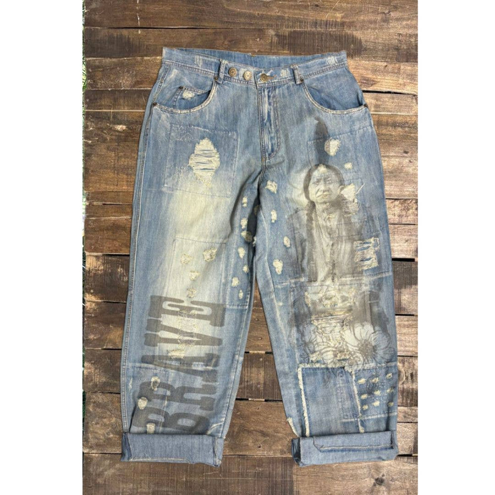 
                  
                    Load image into Gallery viewer, Peace and Love Jeans
                  
                