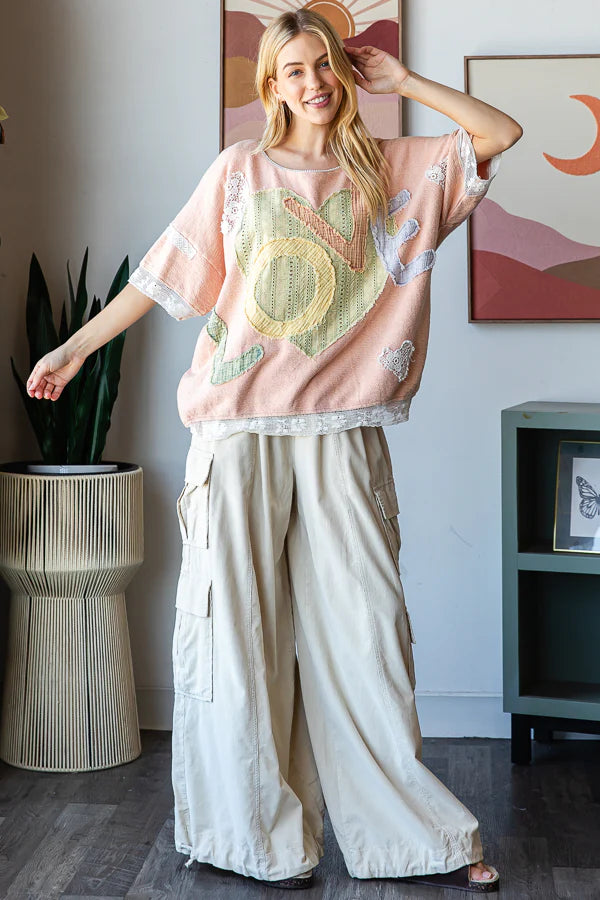 
                  
                    Load image into Gallery viewer, Love Patchwork Top
                  
                