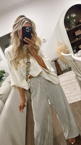 Pushing Boundaries Striped Pants