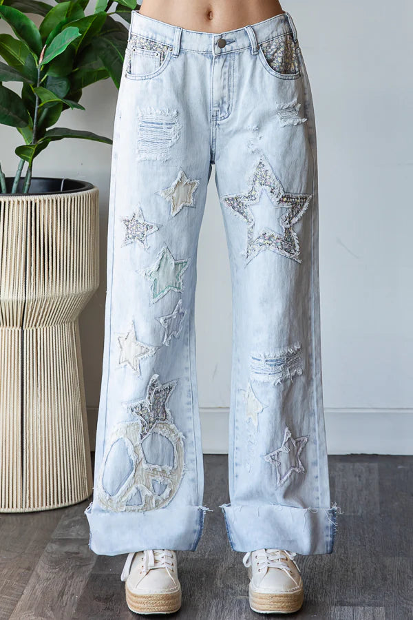 
                  
                    Load image into Gallery viewer, One With The Cosmos ☆ Jeans
                  
                