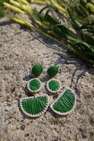 fringe earrings green tassel earrings paparazzi