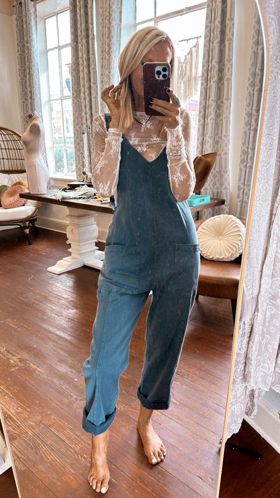 
                  
                    Load image into Gallery viewer, Just Rolled In Jumpsuit (Blue Denim)
                  
                