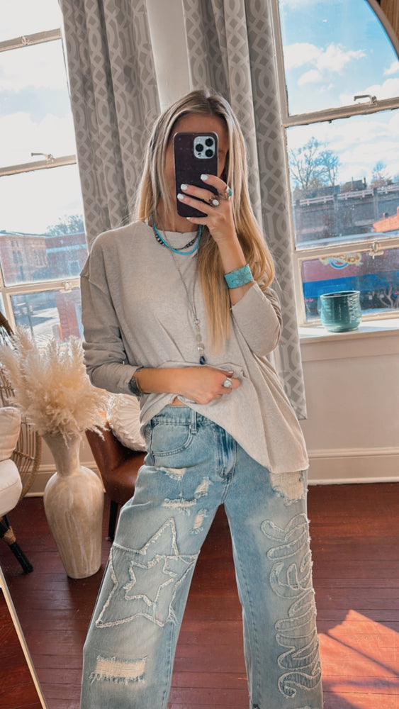 O&H Star Distressed Jeans