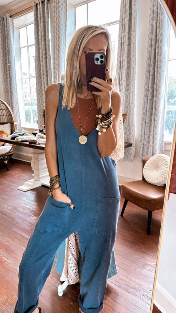 Just Rolled In Jumpsuit (Blue Denim)