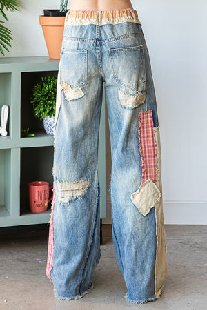 
                  
                    Load image into Gallery viewer, O&amp;amp;H Patchwork Jeans
                  
                