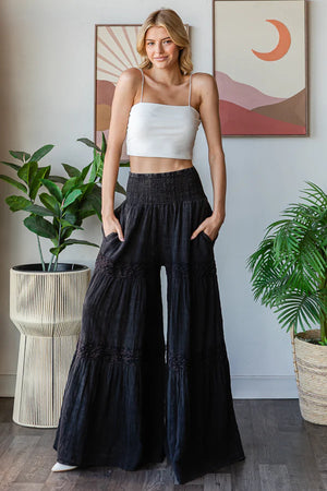 
                  
                    Load image into Gallery viewer, Pandora Wide Leg Pants (Black)
                  
                