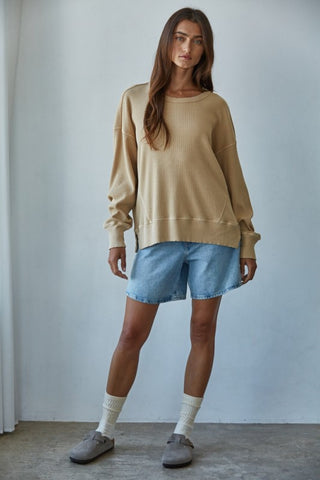 Homebody Waffle Knit Pullover