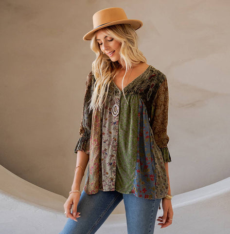 Vintage Bohemian Top