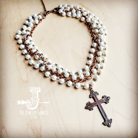 Copper and Pearl Necklace