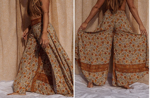 
                  
                    Load image into Gallery viewer, Hippie Boho Silk Palazzo Pants
                  
                