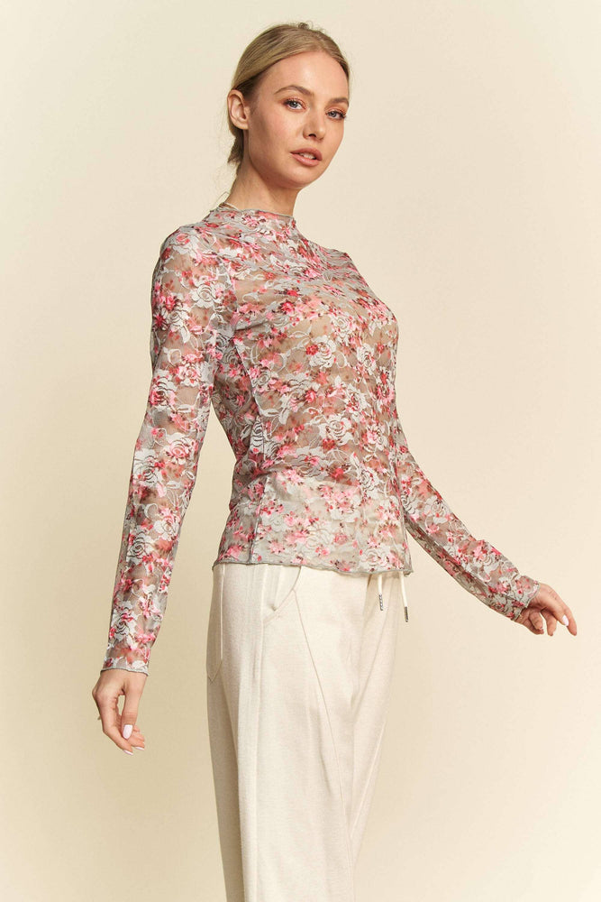 
                  
                    Load image into Gallery viewer, Feeling Rosey Mesh Top
                  
                