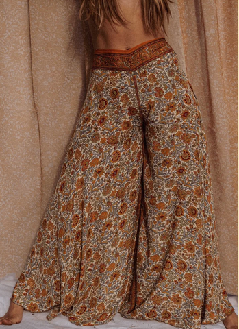 Boho Silk Palazzo Pants