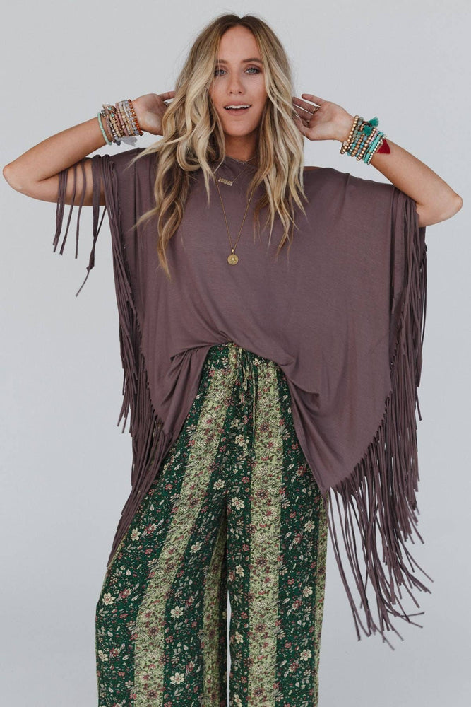 
                  
                    Load image into Gallery viewer, Showstopper Fringe Top (Mocha)
                  
                
