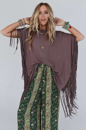 
                  
                    Load image into Gallery viewer, Showstopper Fringe Top (Mocha)
                  
                