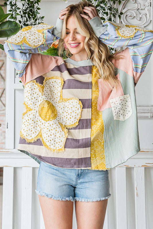Darling Daisy Patchwork Top